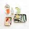 Hello Honey® Fruit & Abstract Striped Enameled Metal Tray Set